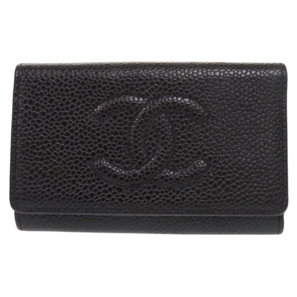 Chanel Coco Mark Caviar Skin Black Gold Hardware Serial Number 10 Series Key ...